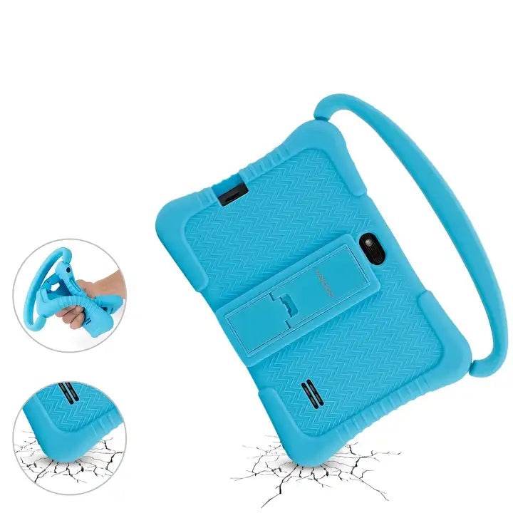 Tableta pentru copii de 7 inch Android WiFi cu Protectie anti shock, Camera dubla, jocuri, desene, aplicatii, Educativ, model cu maner - Specializat.ro