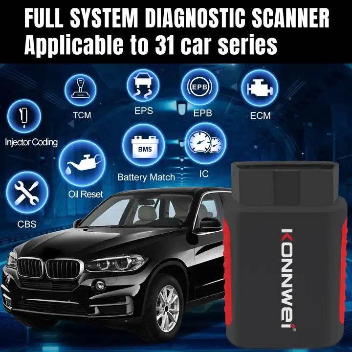 Tester Auto, Diagnoza Profesionala, KONNWEI, Cititor Complet De Coduri 101 functii - Specializat.ro
