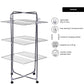 Uscator de rufe cu 3 nivele Ertone MN98U, pliabil cu suport de umerase, suporta 30 kg rufe, Inox
