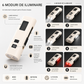Lanterna Far LED Reincarcabil USB pentru Bicicleta – 6 Moduri, Power Bank 4000mAh