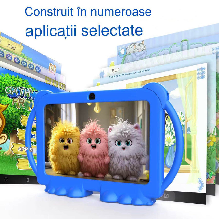 Tableta pentru copii Android WiFi de 7 inch, 4GB RAM, 32GB ROM, cu Husa de Protectie anti shock - Specializat.ro