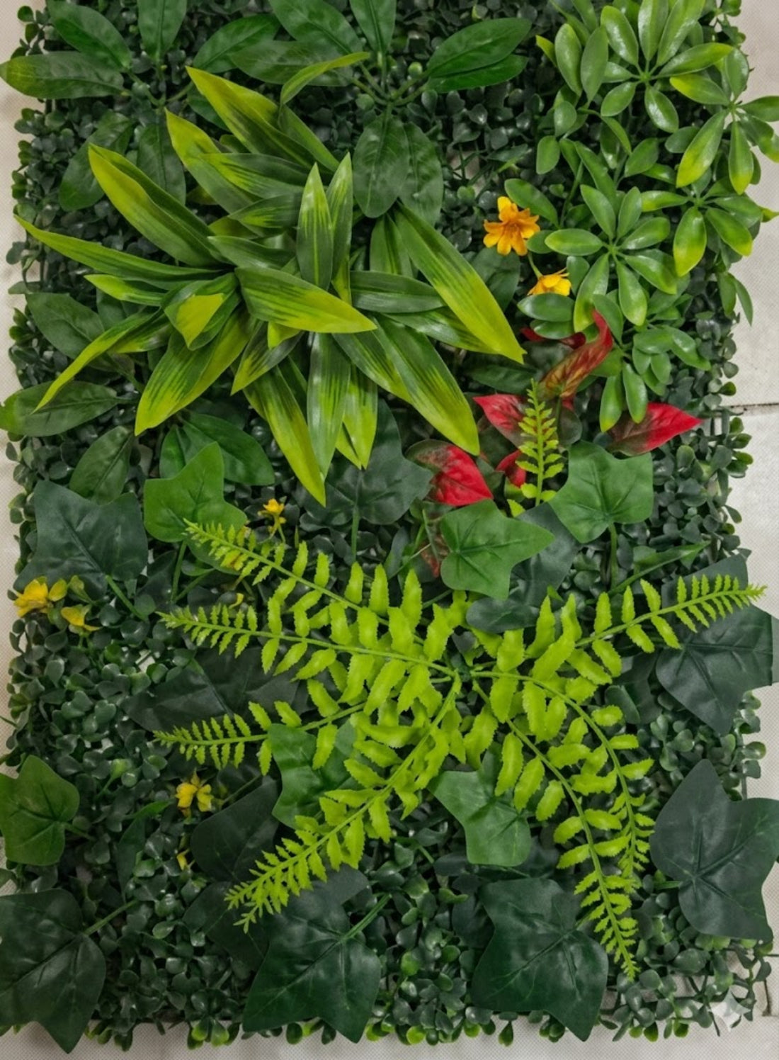 Panou Verde Decorativ din Plante Mixte Artificiale 60x40 cm Perete Verde Interior