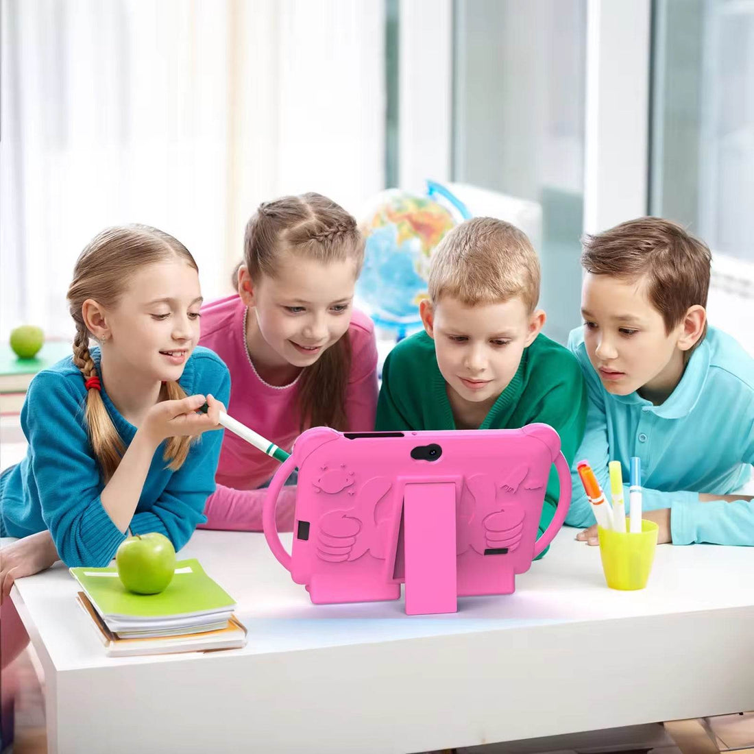 Tableta pentru copii Android WiFi de 7 inch, 4GB RAM, 32GB ROM, cu Husa de Protectie anti shock - Specializat.ro