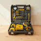 Set Bormaşină cu Acumulator în Valiză – 2 Baterii Li-Ion 48V + 30 Accesorii (Burghie, Biți, Chei) Galben