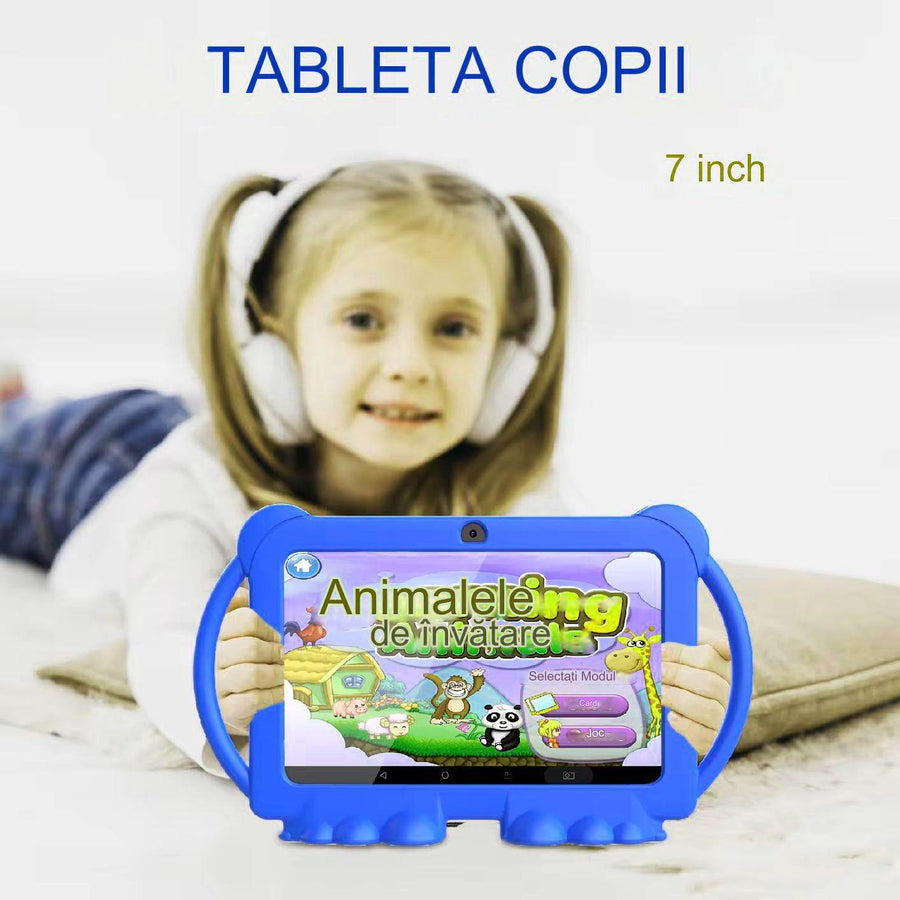 Tableta pentru copii Android WiFi de 7 inch, 4GB RAM, 32GB ROM, cu Husa de Protectie anti shock - Specializat.ro