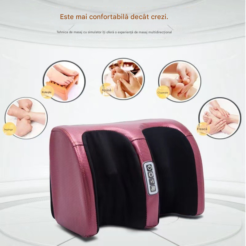 Aparat Electric Masaj Picioare Shiatsu – 4 Moduri + Funcție Încălzire