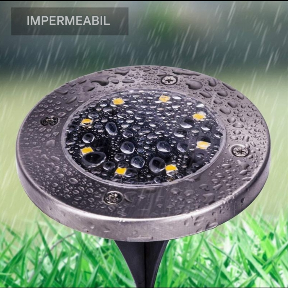 Lămpi Solare LED pentru Grădină – Set 4 Bucăți, Lumină Caldă (Warm White), IP65, Încărcare Solară
