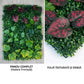Panou Verde Decorativ Artificial 60x40cm – Mix Buxus & Frunze Bordo Perete Vegetal