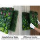 Panou Verde Decorativ Artificial 60x40cm – Mix Buxus & Frunze Bordo Perete Vegetal