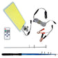 Proiector LED Camping, 47W 4558lm, Waterproof, Suport Telescopic 4,5m, Alimentare 12V, Telecomandă, Geantă Transport