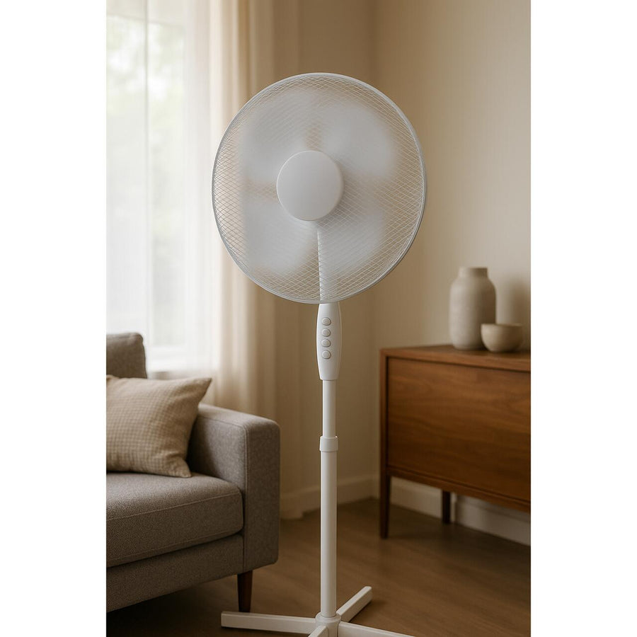 Ventilator cu picior VEN-2, 50W, 40 inch, 3 viteze, inaltime reglabila, alb