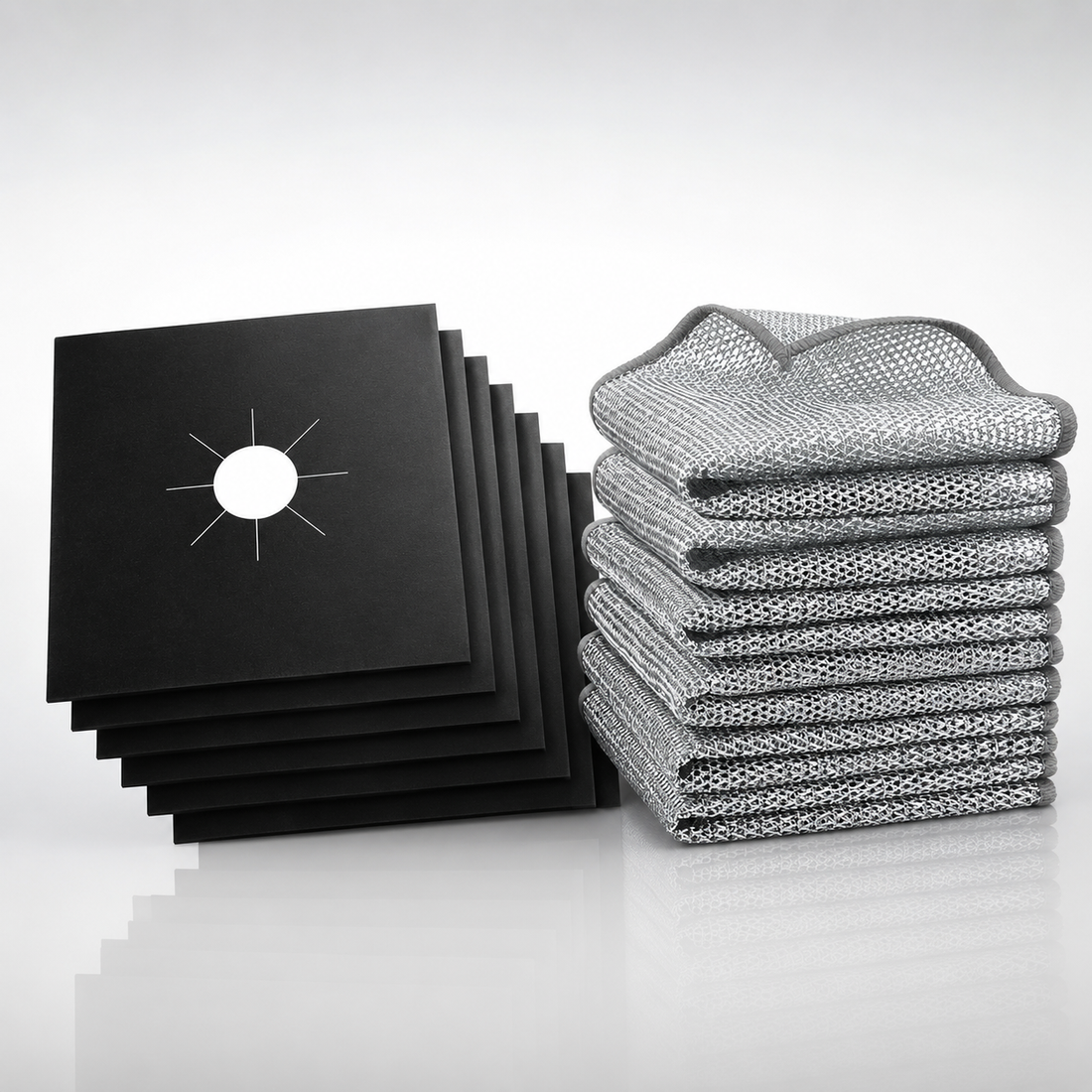 Pachet Bucătărie Curată: Lavete Microfibră + Folii Protecție Aragaz