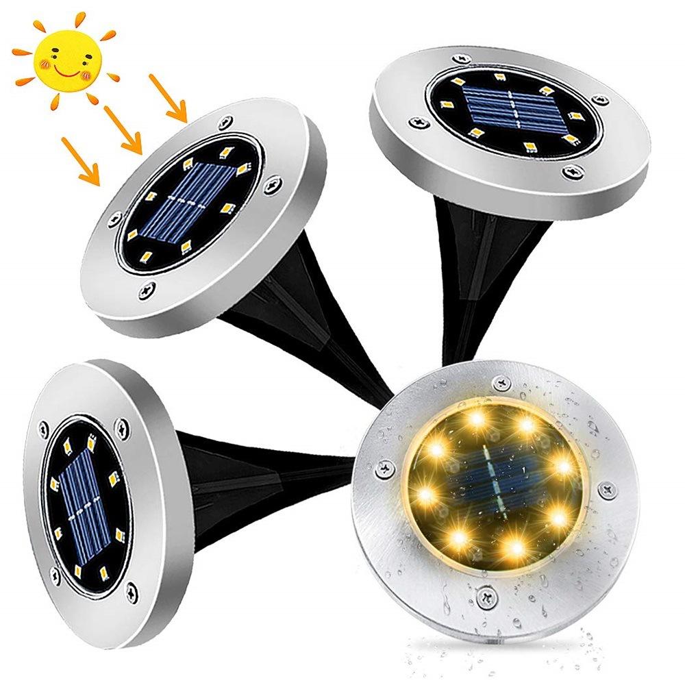 Lămpi Solare LED pentru Grădină – Set 4 Bucăți, Lumină Caldă (Warm White), IP65, Încărcare Solară