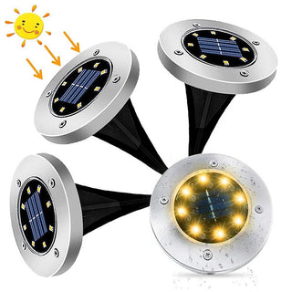 Lămpi Solare LED pentru Grădină – Set 4 Bucăți, Lumină Caldă (Warm White), IP65, Încărcare Solară
