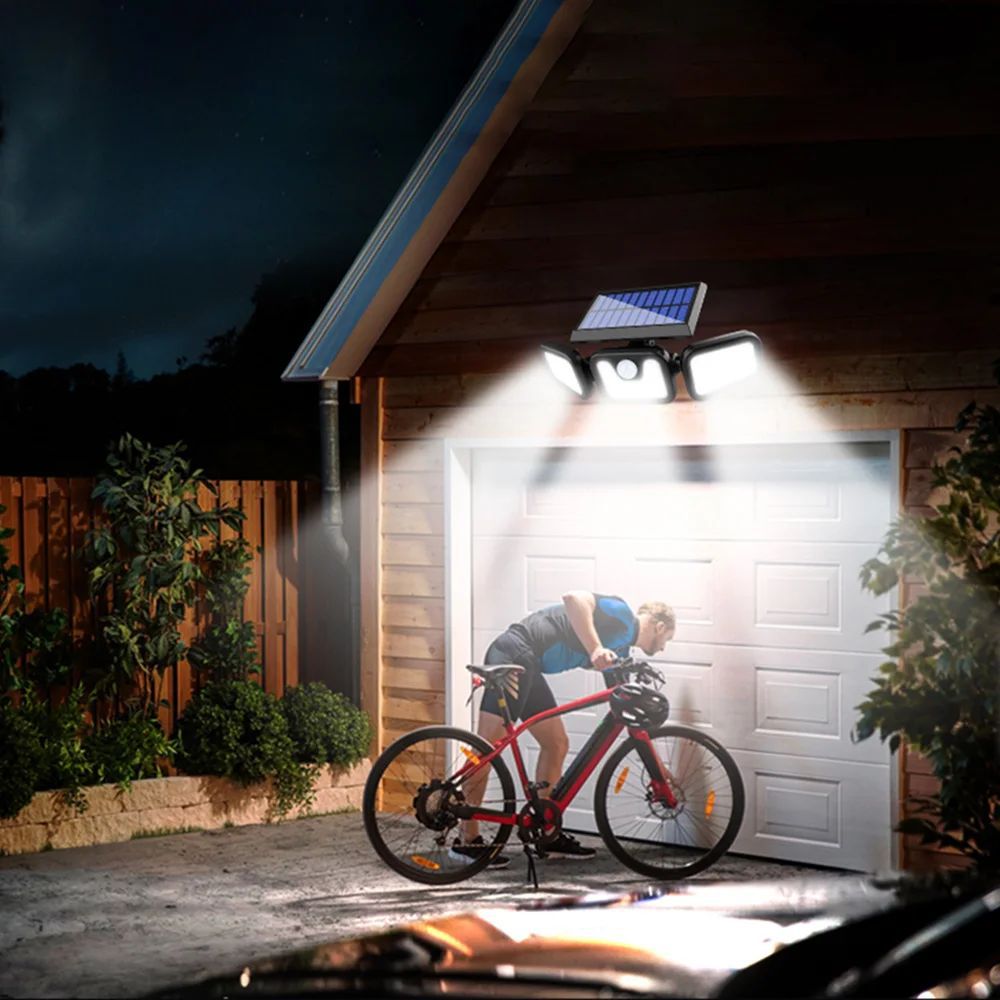 Lampă Solară 74 LED-uri cu Senzor de Mișcare – Montare Perete, IP65