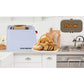 Prajitor de paine Hausberg HB-195RS, 750 W, 2 felii, functie decongelare, functie reincalzire, 6 trepte putere, Alb/Rosu