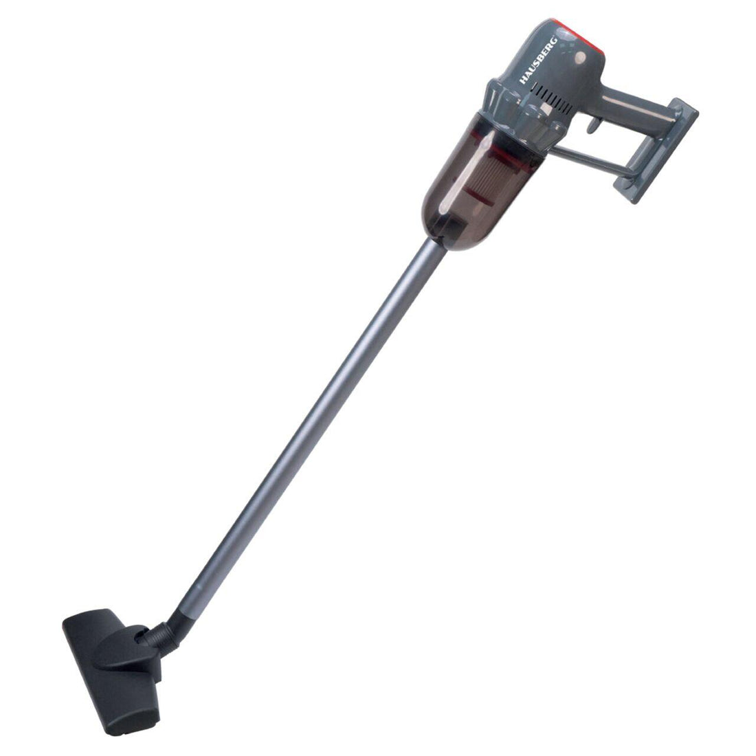 Aspirator vertical 2 in 1 HAUSBERG HB-2024GR, fara sac, aspirare uscata, 2 niveluri de viteza, motor turbo, 0.7 L, 600-800W, Gri