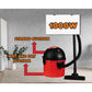 Aspirator multifunctional Hausberg HB-2095RZ, aspirare umeda si uscata, 1200 W, capacitate mare 15 L, filtru HEPA, Rosu-Negru