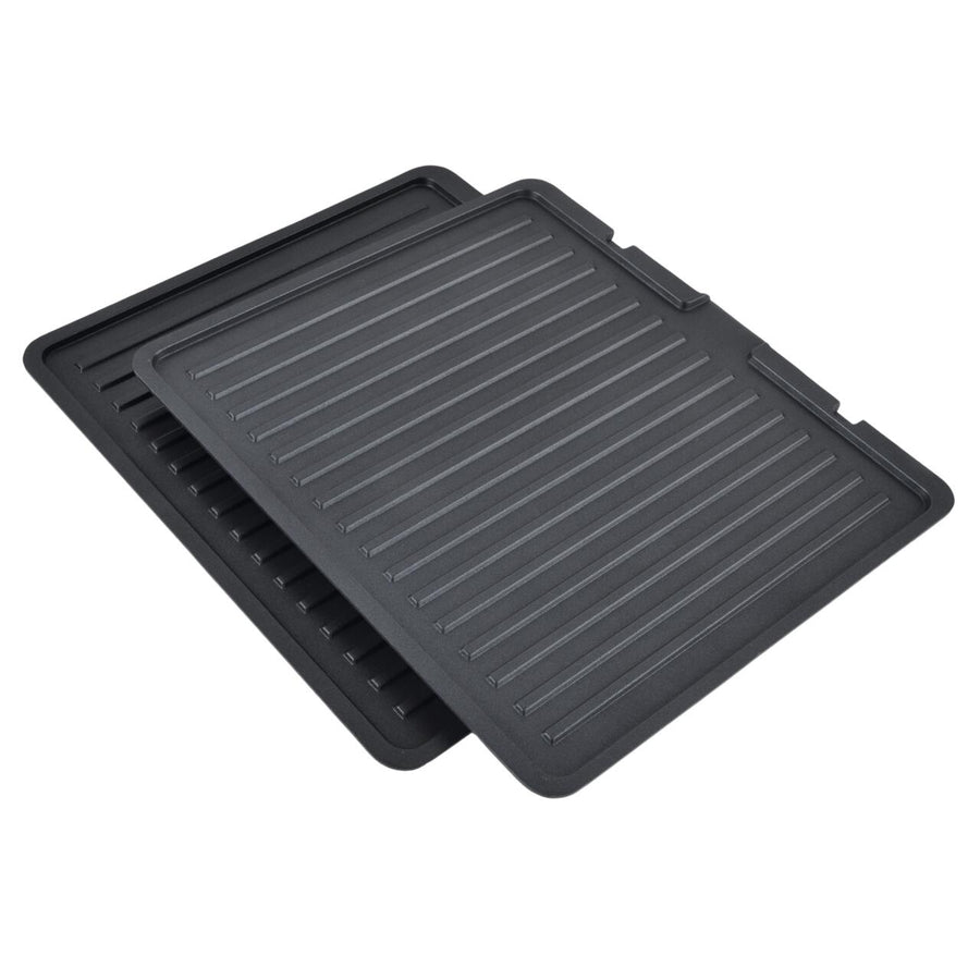 Sandwich maker & grill HAUSBERG HB-636NG, 1650-2000W, Termostat reglabil, Buton de control, Afisaj Led, Inox