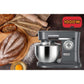 Mixer cu bol HAUSBERG HB-7620GR, putere 700-800W, 5 litri, 6 viteze, Gri