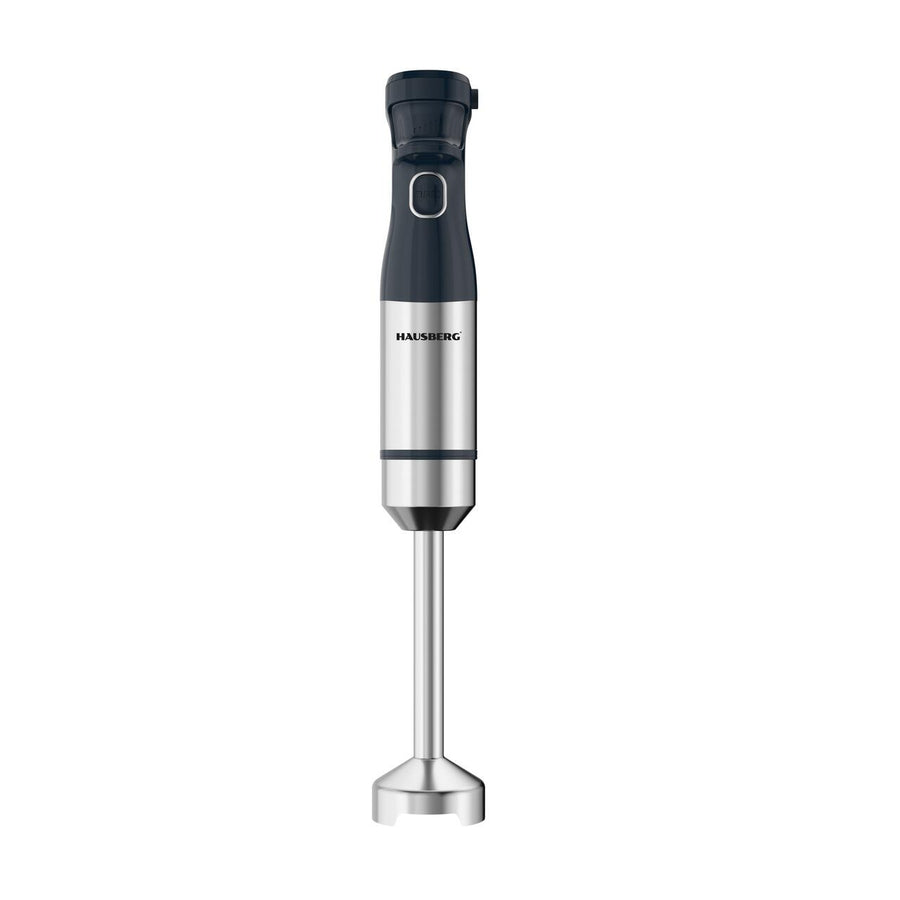 Blender 2 in 1 HAUSBERG HB-7704IN cu putere 1000W, Mixer vertical profesional, 10 trepte de viteza si functie Turbo, Capacitate pahar 700 ml , Multifunctional, Negru