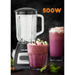 Blender cu rasnita HAUSBERG HB-7772NG, 400-500W, Capacitate 1.5L, Bol din Sticla, 4 Viteze, Lame din Inox, Negru