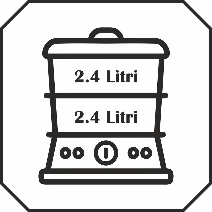 Aparat gatit cu aburi Hausberg HB-1350, 4.8L, 400W