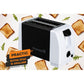 Prajitor de paine HAUSBERG HB-150NG, 750W, 7 setari, 2 felii, oprire automata, picioare anti-alunecare, Negru-Alb