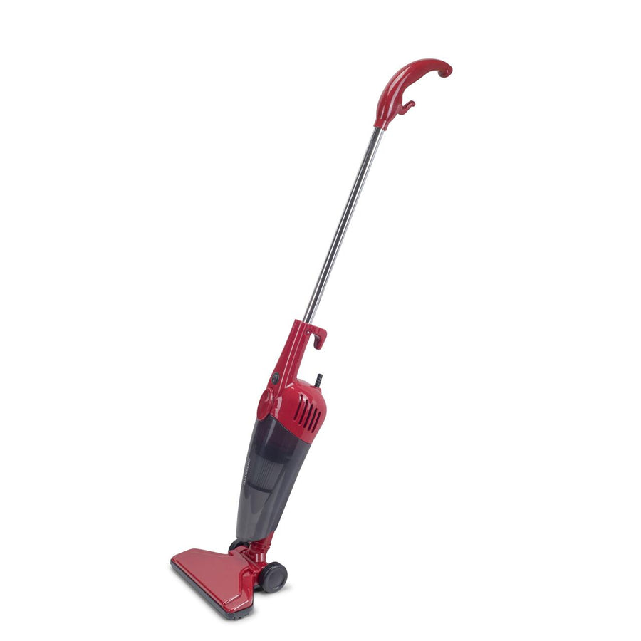 Aspirator vertical 2 in 1 HAUSBERG HB-2025RS, fara sac, aspirare uscata, filtru Hepa, 0.5 L, 600W, Rosu