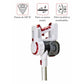 Aspirator vertical Hausberg HB-2027, putere 220W, fara sac, capacitate 0.25 l, filtre lavabile, 2 viteze, perie rotativa, timp de lucru 20-40 min, Alb