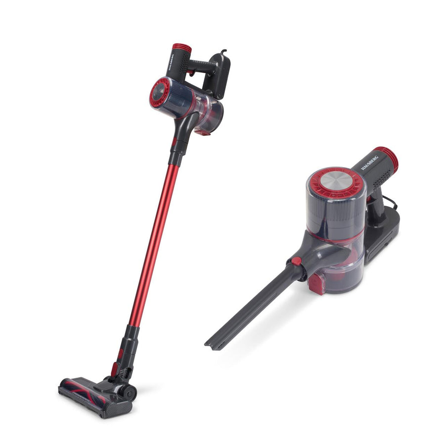 Aspirator vertical 2in1 HAUSBERG HB-2033GR, 900W, 0.7L, Rosu-Gri