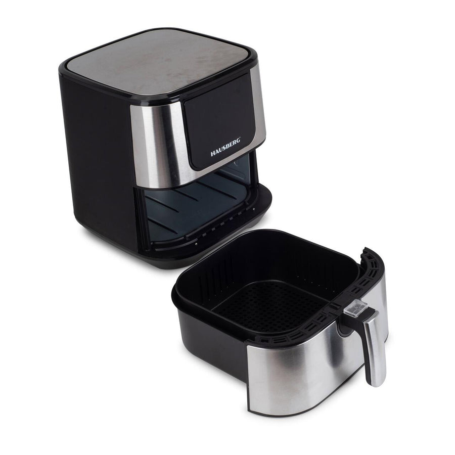 Friteuza Air Fryer Hausberg HB-2365, 1600-1800 W, 5.2 L, Timer, protectie supra-incalzire, maner rece, Display LCD
