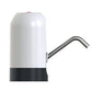 Dispozitiv electric reincarcabil de pompare apa, HAUSBERG HB-2605, din otel inoxidabil si plastic, pentru sticle PET de 10l, buton on/off, baterie incorporata, USB, alb/negru