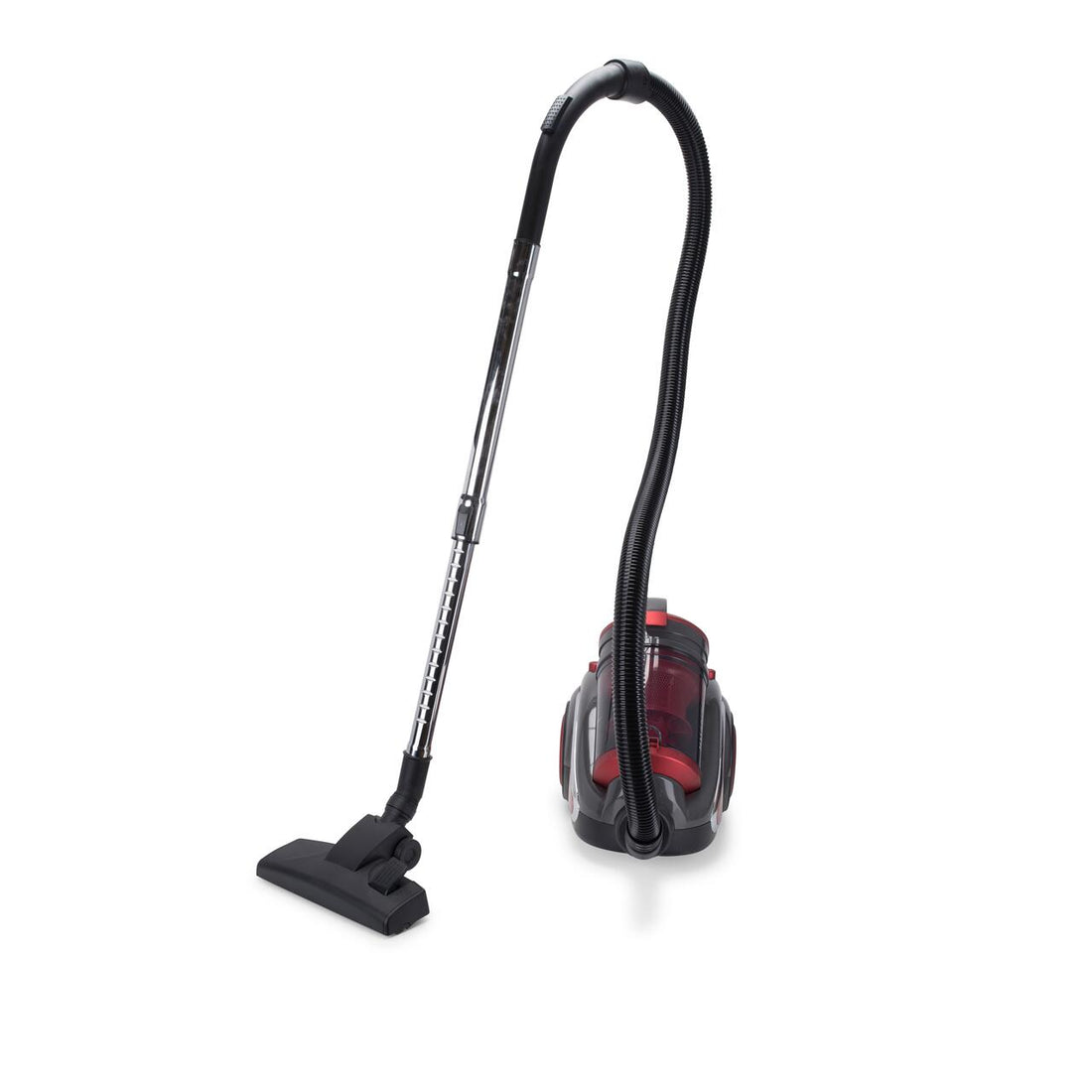 Aspirator fara sac Hausberg HB-2820RS, 2200 W, 4.5 litri, 85dB, filtru lavabil, sistem multi-ciclon, Negru/Rosu