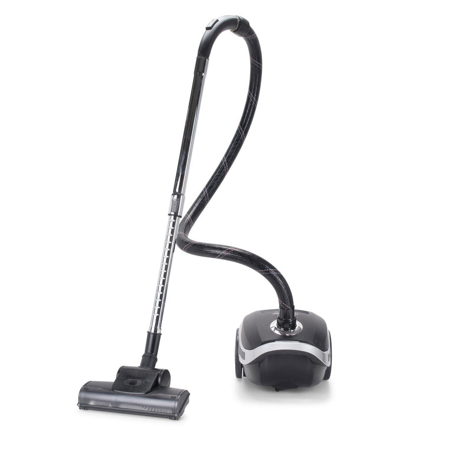 Aspirator Profesional cu sac Hausberg HB-2875NG, 2400 W, Nivel de zgomot 70dB, Capacitate 4L, Filtru De Aer Hepa Cu 5 Nivele, Lungime Cablu 5 M, Display Led, Furtun Rezistent, Negru/argintiu