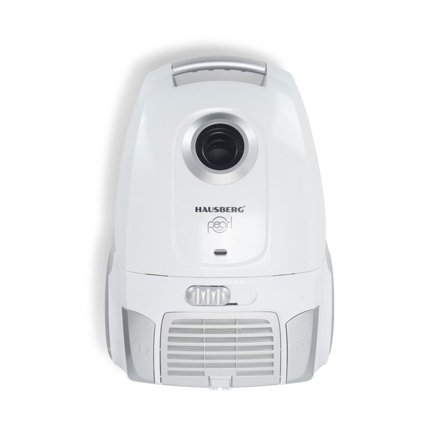Aspirator cu sac HAUSBERG HB-2877AB, aspirare uscata, 4 litri, 1400 - 1800 W, protectie motor, sistem de rulare a cablului, Alb-Gri