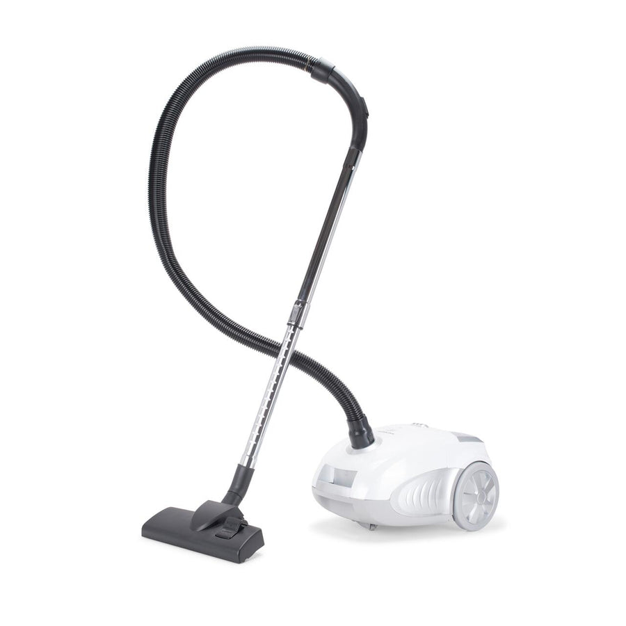 Aspirator cu sac HAUSBERG HB-2877AB, aspirare uscata, 4 litri, 1400 - 1800 W, protectie motor, sistem de rulare a cablului, Alb-Gri
