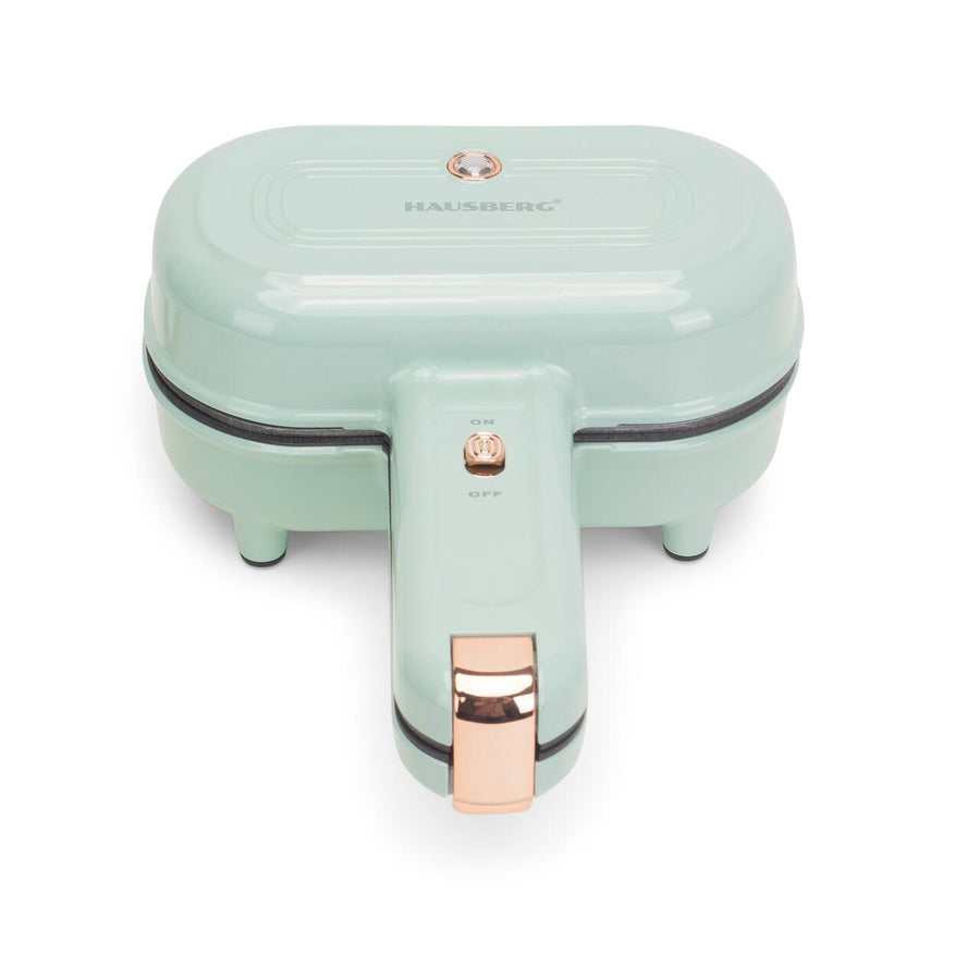 Aparat electric pentru placinta HAUSBERG HB-3564, 550-650W, Placa de incalzire cu doua laturi, Termostat, Adancime 13cm, Bachelita