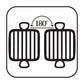 Aparat electric pentru pizza si grill HAUSBERG HB-3565, 1400-1700W, Placa deincalzire cu doua laturi, Termostat, Bachelina