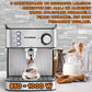 Espressor cafea HAUSBERG HB3725, cafea macinata, 15 bar, 850-1000 W, gri cu negru