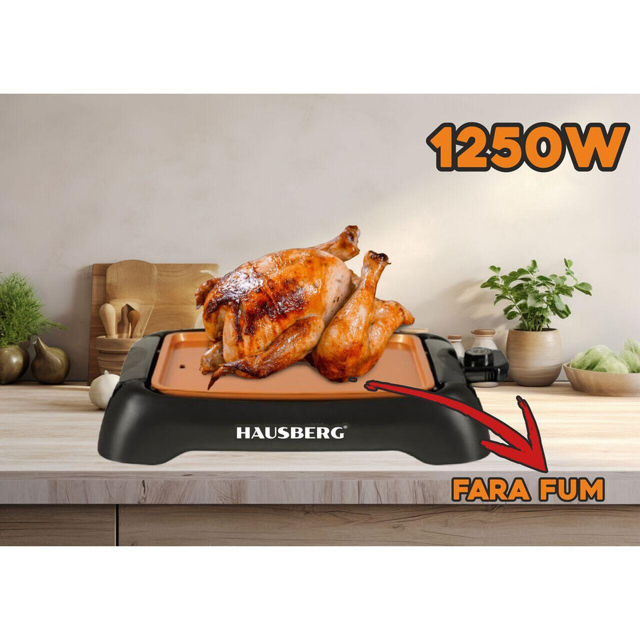 Gratar electric Hausberg HB535, 1250W, fara fum