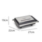 Sandwich maker & grill HAUSBERG HB-539IN, 1100-1300W, Termostat reglabil, Placi acoperite cu granit, Corp din Inox