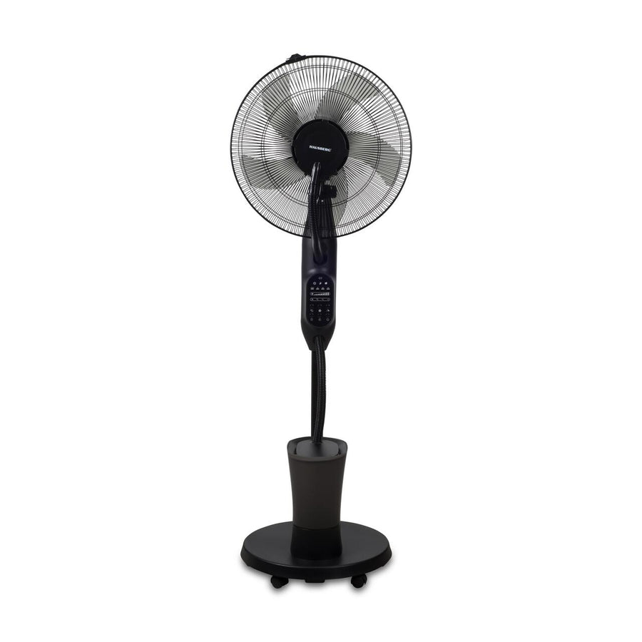Ventilator umidificator Hausberg HB-5601NG, 75W, 16 inch, 3 viteze, timer 7.5h, rezervor 2.8L, LCD, telecomanda