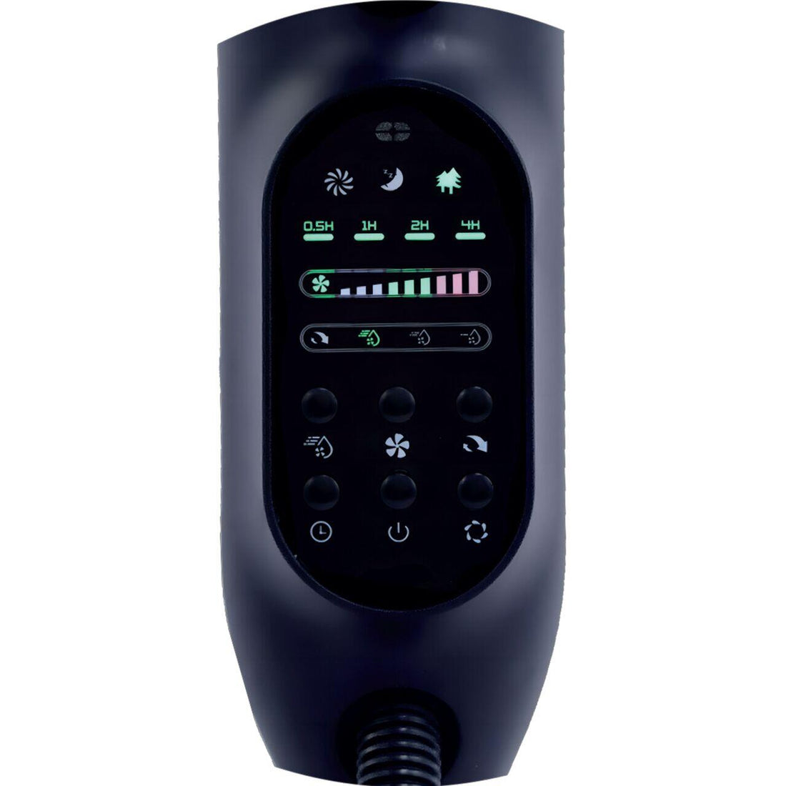 Ventilator umidificator Hausberg HB-5601NG, 75W, 16 inch, 3 viteze, timer 7.5h, rezervor 2.8L, LCD, telecomanda