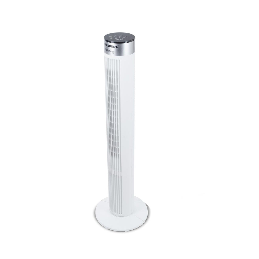 Ventilator turn Hausberg HB-5952AB, 55W, 38 inch, 3 viteze, temporizator 24h, LED, oscilatie, telecomanda, alb
