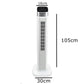 Ventilator turn digital Hausberg HB-5953AB, 55W, 41 inch, 3 viteze, 3 moduri, temporizator 24h, LED, oscilatie, telecomanda, difuzor parfum, alb
