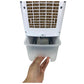 Ventilator cu racire si umidificare Hausberg HB-5955, 3 viteze, temporizator 12h, rezervor 4L, telecomanda, alb