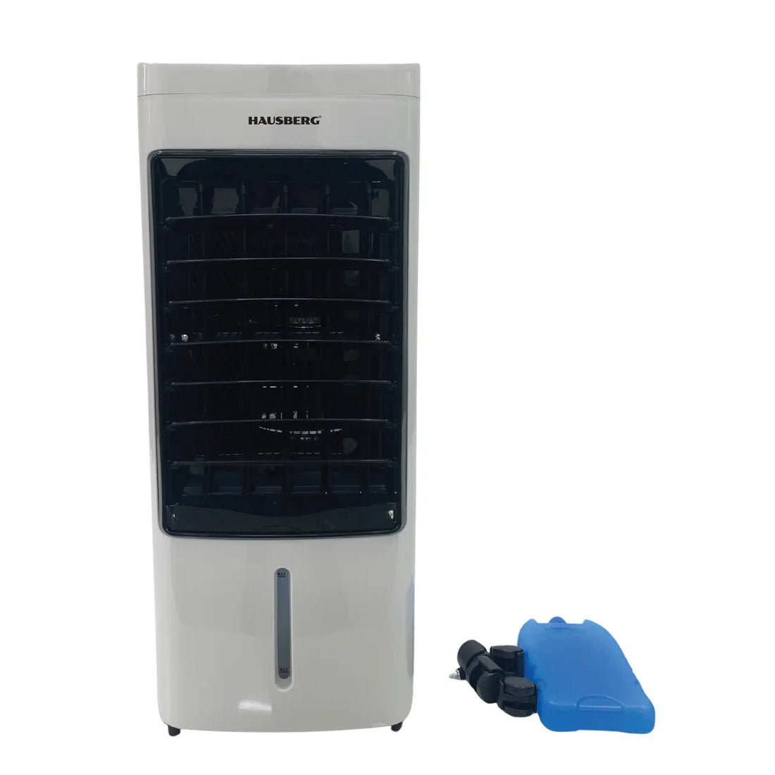 Ventilator cu racire si umidificare Hausberg HB-5955, 3 viteze, temporizator 12h, rezervor 4L, telecomanda, alb