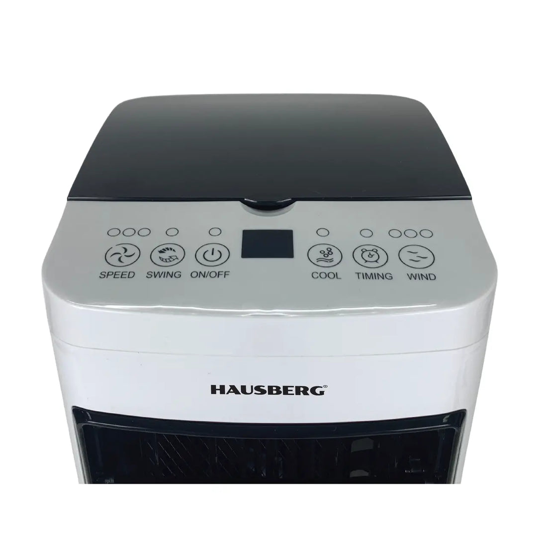 Ventilator cu racire si umidificare Hausberg HB-5955, 3 viteze, temporizator 12h, rezervor 4L, telecomanda, alb