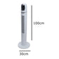 Ventilator turn digital Hausberg HB-5958AB, 55W, 45 inch, 3 viteze, temporizator 24h, LED, oscilatie, telecomanda, alb